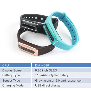 

high quality Bluetooth 4.0 Smart band bracelet with Heart Rate Monitor sleep tracker peodmeter Wristband for IOS Android