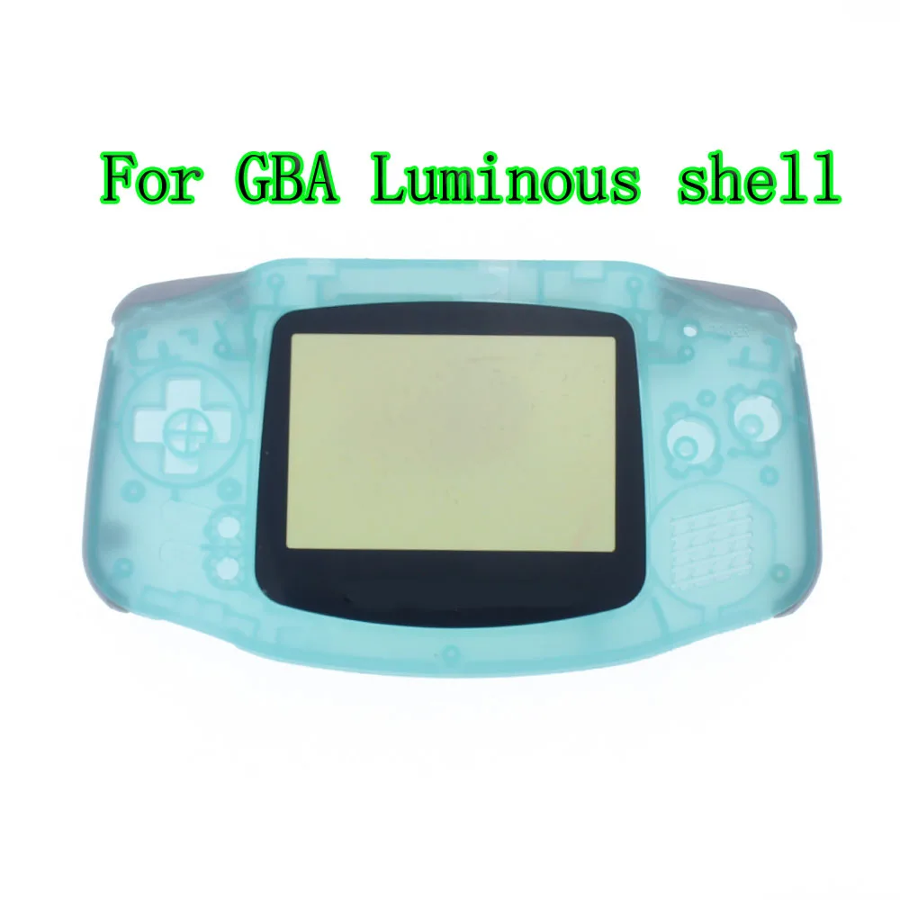 YuXi 5Sets For Gameboy Advance Console Replacement Luminous Clear Case Shell Cover for Nintendo GBA Housing Case