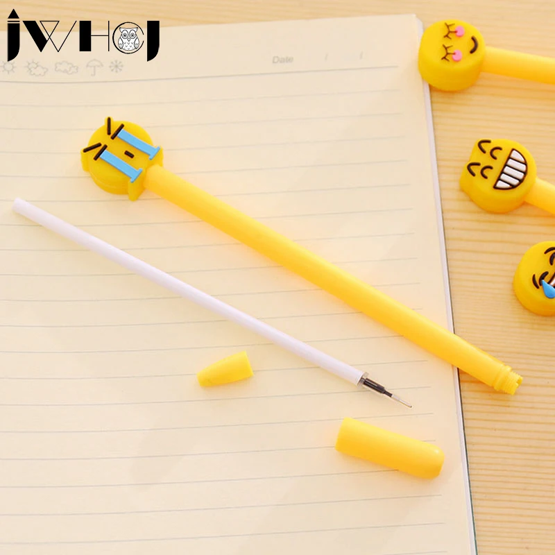 4 шт./лот JWHCJ кавайные смайлики гелевая ручка пишущие ручки канцелярские товары caneta материал escolar офисные школьные принадлежности papelaria