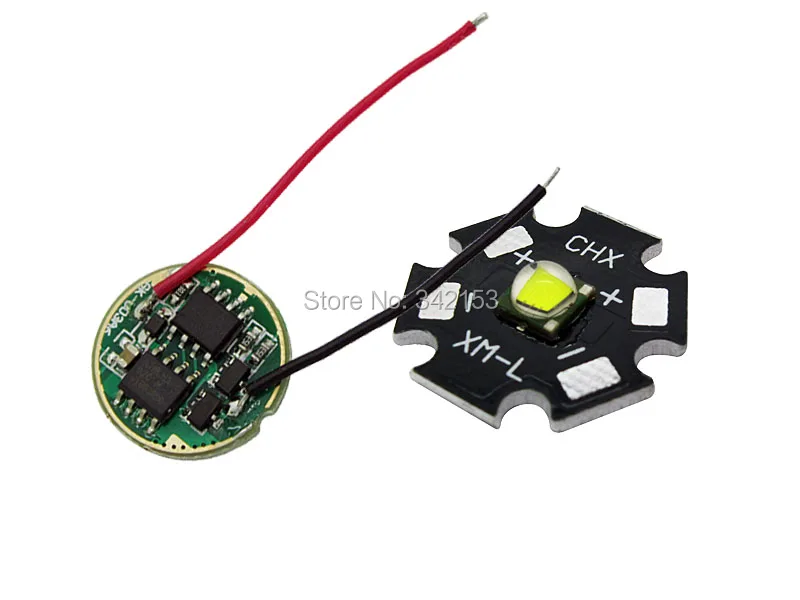 10 Вт 20 мм Яркий белый Cree XM L T6 XML LED свет бусины + DC 3 7 V 2.5A T5 светодиодный диммер