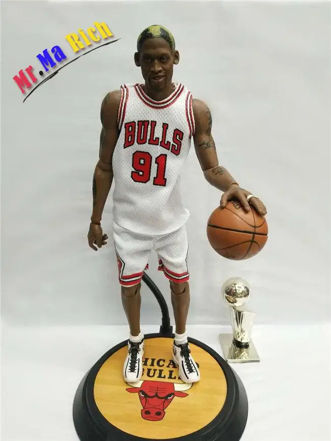 

Nba Real Masterpiece Rodman 91# White Jersey 1/6 Action Figure New