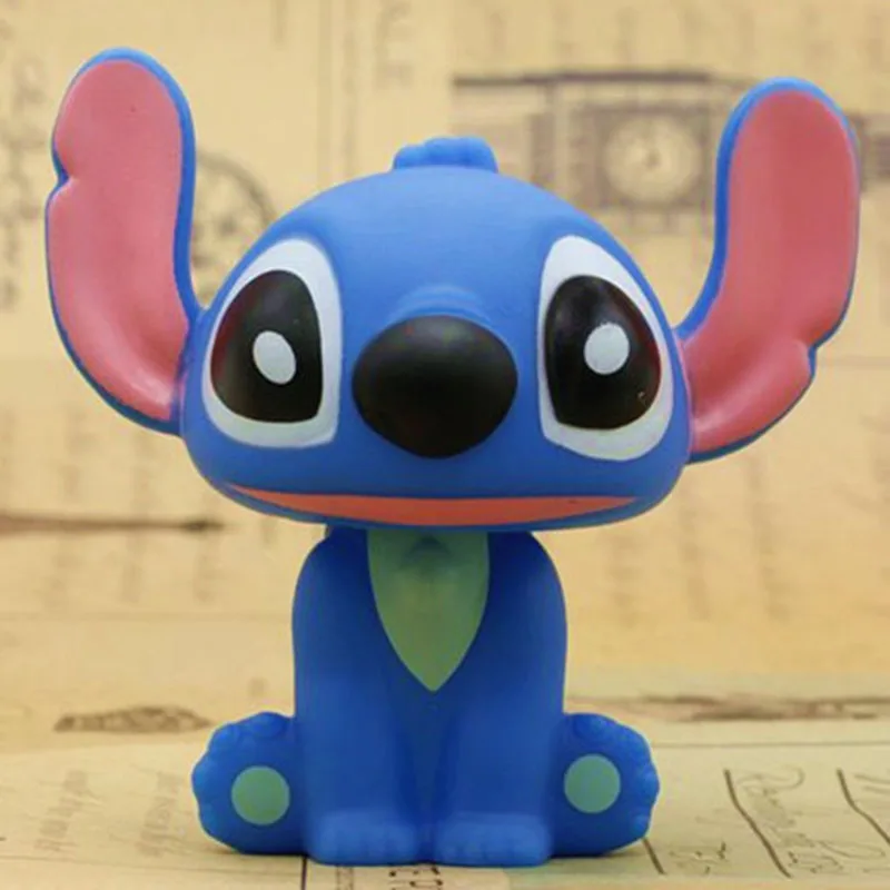 2017 New Arrival Lilo Stitch Keychain Toys Cute Blue Stitch Action Figure Toys Bag Phone Key Pendants Dolls 1pc 8cm (1)