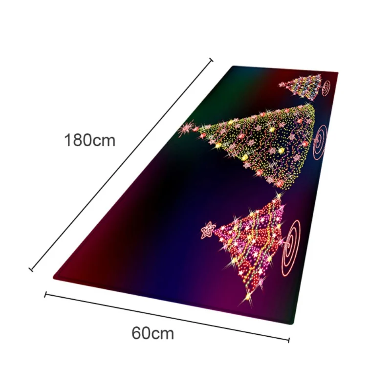 Рождественский тематический прямоугольник, мягкий фланелевый коврик для пола для дома, спальни, гостиной, украшения, 3D нескользящий Рождественский ковер, поставка