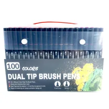 Маркеры фломастеры щетка и тонко пишущие рисования акварель двойной кончик кисти маркер для белой доски для раскрашивания стационарный товары для рукоделия