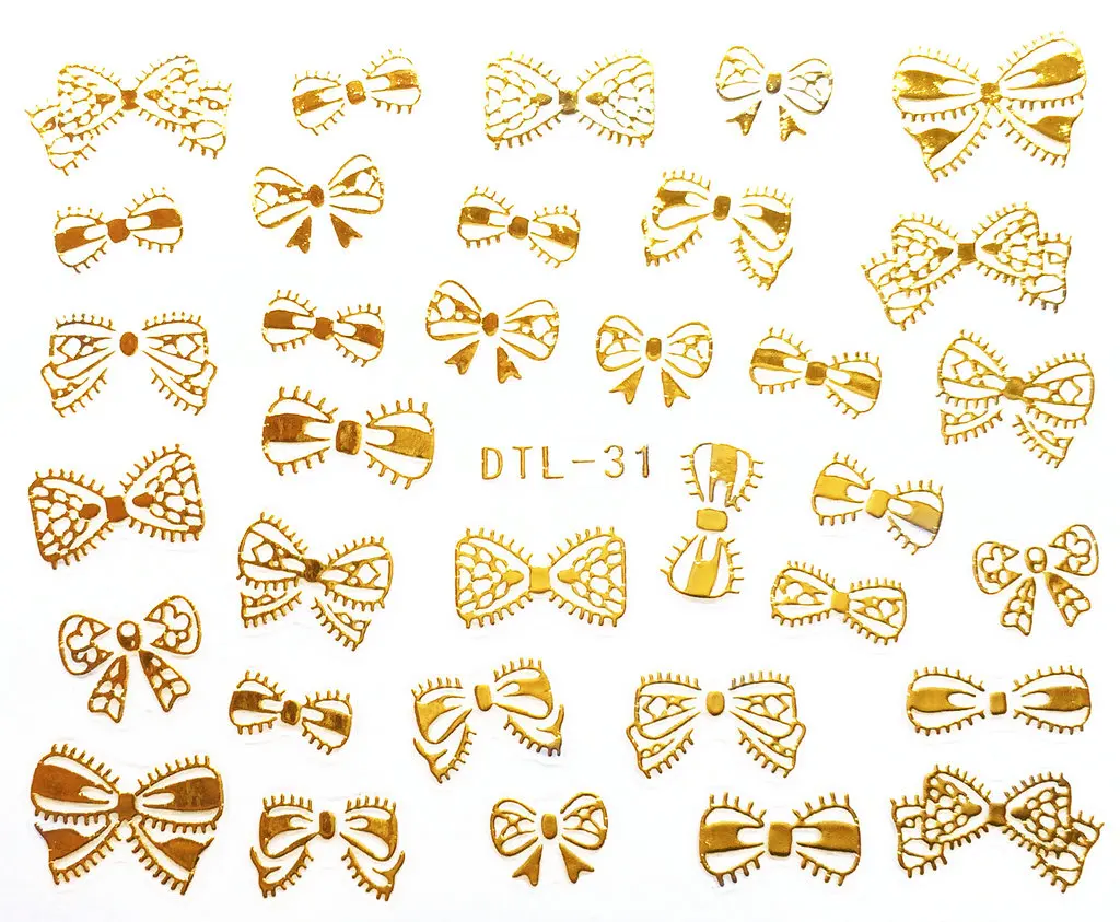 Rocooart DTL025-048 переводные наклейки для ногтей 3D Золотые английские короны наклейки для ногтей наклейки для маникюра s