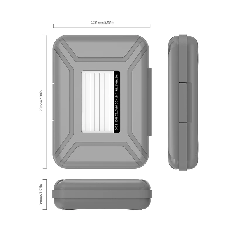 Yottamaster HDD de protección de disco duro de 35 pulgadas plato coche impermeable Anti-polvo Prote