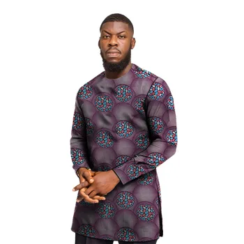 

African clothing for men Ankara shirt print patchwork tops African outfit man dashiki shirt for wedding
