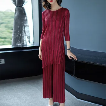 

Summer Fashion Women Elegant Casual Two-Piece Suit Set Female Long Sleeve Striped Irregular Spring Dress Sets