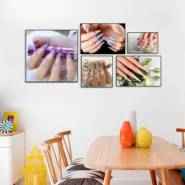 Amazon.com: Watercolor Nail Polish Canvas Wall Art Nail Art Canvas Print Canvas  Painting Makeup Nail Salon Wall Decor Framed Beauty Salon Gifts 12x15 Inch  : Beauty & Personal Care