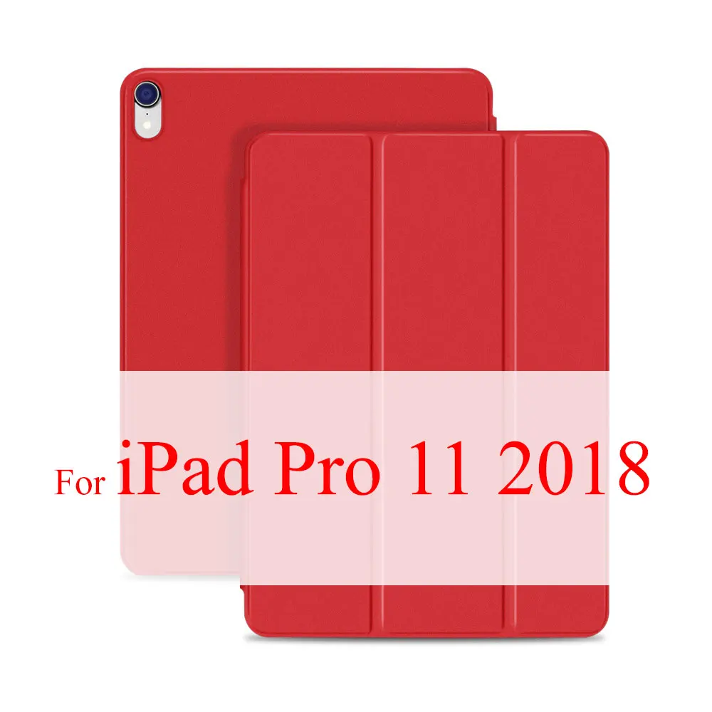 Магнитный адсорбционный Чехол для IPad Pro 12,9 Funda Ultra Slim Smart Case для IPad Pro 11 поддержка карандаш Чаринг крышка - Цвет: Pro 11 Red