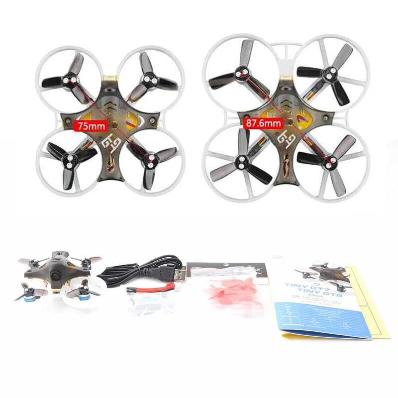 KINGKONG/LDARC крошечные GT7/75 мм GT8/87 6mm FPV Racing Drone Betaflight F3 10A Blheli_S 800TVL Cam 5 8G 25 МВт VTX 2 S PNP