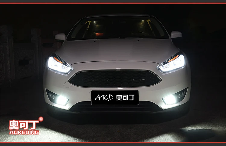 AKD автомобильный Стайлинг для Ford Focus фары- светодиодная фара для Focus 4 DRL Bi Xenon объектив Высокий Низкий Луч парковочная противотуманная фара