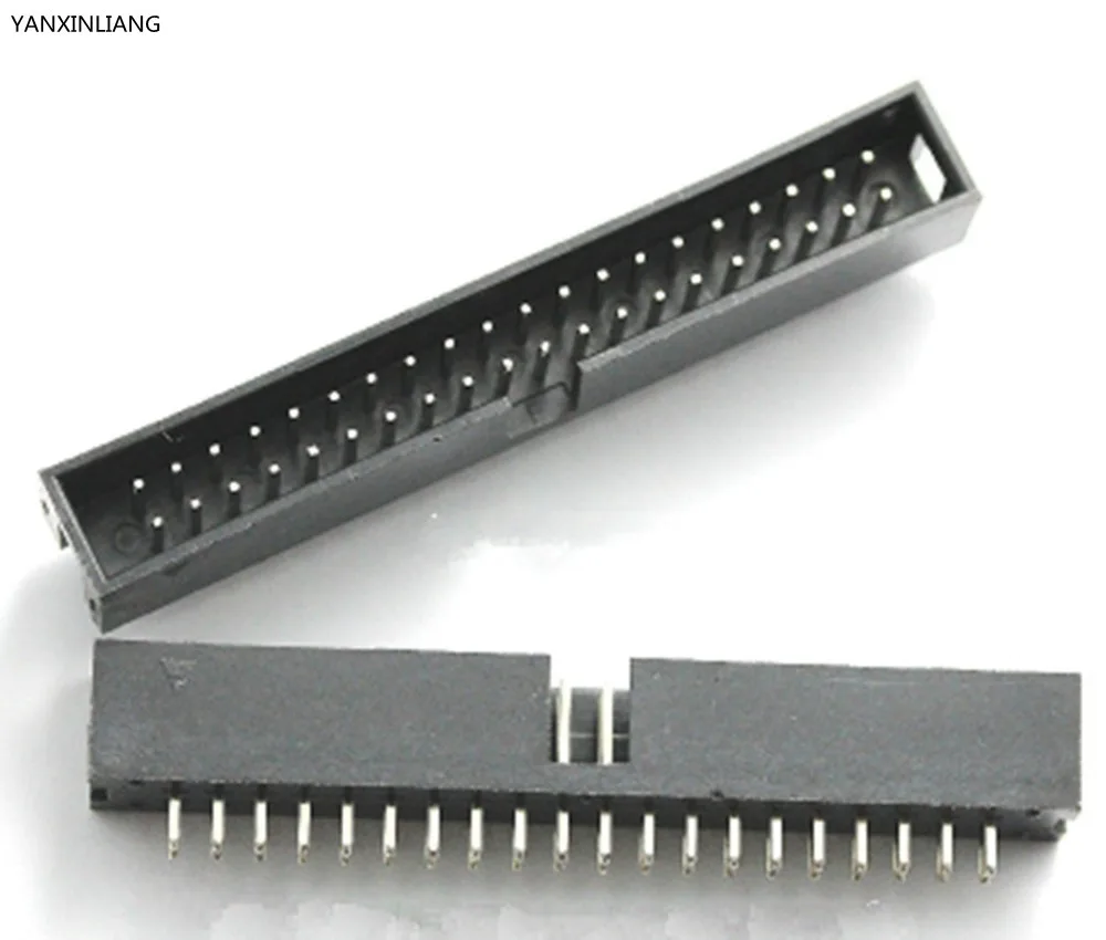 

20PCS Pitch 2.54mm 2x20Pin DC3 40 Pin Straight Male Shrouded PCB IDC Socket Box Header