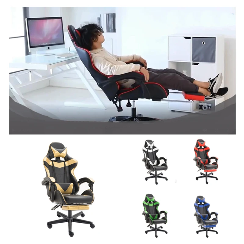 

Reclining leather game seat gaming LOL racing chair Comfortable Youtuber computer chair