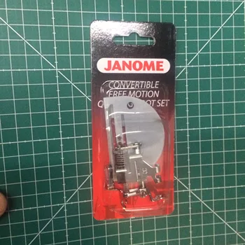 

JANOME MULTIFUNCTIONAL HOUSEHOLD SEWING MACHINE PARTS # 767433004 EMBROIDERY PRESSER FOOT AND NEEDLE PLATE PACKAGE