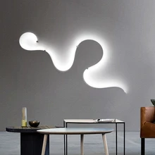 long Led string earthworm lamp for Art studio Hall long interior wall lamp Lighting Modern led strip holiday light 110-240V Bar
