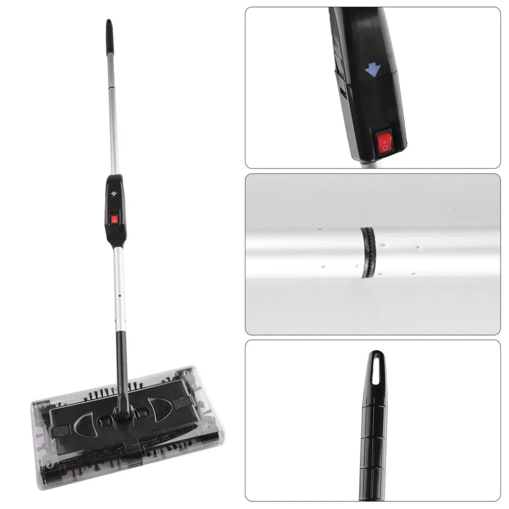 

Electric Sweeper Hand-push Type Mop Rechargeable Battery Dust Collector 360 Degrees Rotation Carpet Floor Cleaner