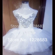 Новая классическая профессиональная балетная пачка с блестками, белые балетные юбки-пачки для взрослых