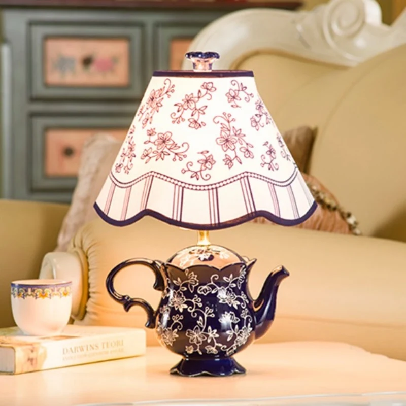 

NEW Creative Modern Colorful Chinese Ceramic Led E27 Table Lamp for Living Room Bedroom Bar Decor H 39cm 1756