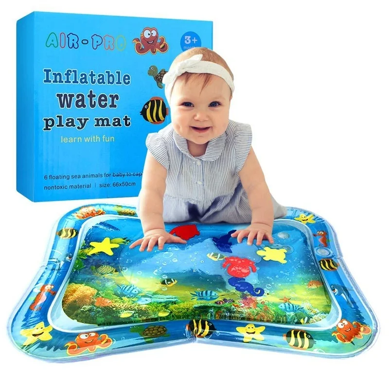 

Kids Inflatable Tummy Time Premium Water Mat Infants & Toddlers Is The Perfect Fun Time Play Activity Center Your Baby's Stimula