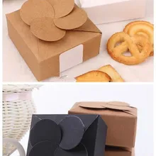 50 шт./лот-8*8*3,5 см черная белая крафт-бумага подарочные коробки лист Клевер ремесло для свадебное Мыло Конфеты Упаковка индивидуальные коробки