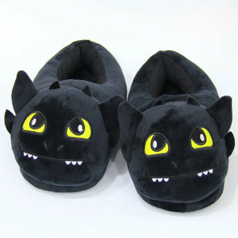 

How To Train Your Dragon Plush Slipper Night Fury Toothless Stuffed Slipper Winter Indoor Warm Shoes Cosplay Props