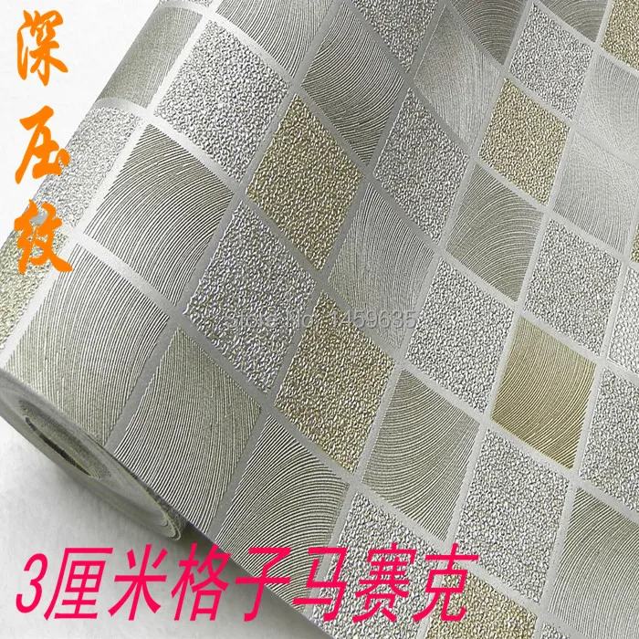 

Modern Mosaic Waterproof Wallpaper PVC Kitchen Bathroom Wallpaper Roll For Walls Embossed pvc Wall covering