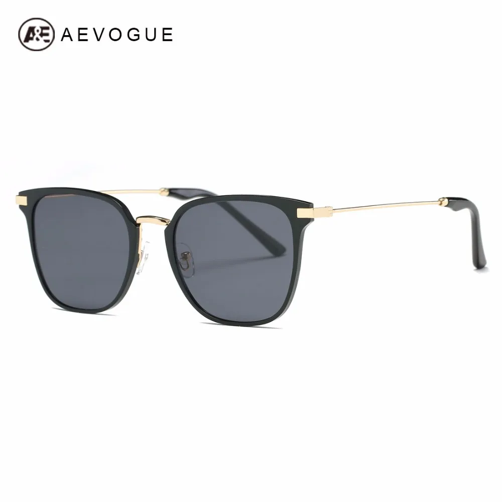 

AEVOGUE Sunglasses For Men Square Oversize Vintage Metal Temple Brand Designer Fashion Shades Sun Glasses AE0527