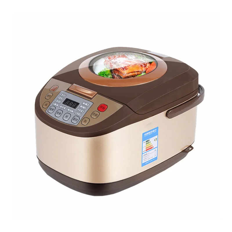 

Electric Rice Cooker 5L Timing Reservation Food Heating Pressure Cooking Steamer 2-8 People Soup Stew Pot Cake Yogurt Maker