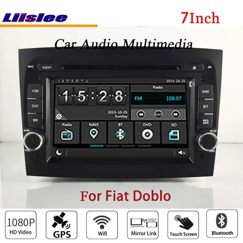 Excellent Liislee For Fiat Doblo Stereo Android Radio Audio CD DVD Player BT Wifi GPS MAP NAV Navigation 1080P System Original NAVI Design 1