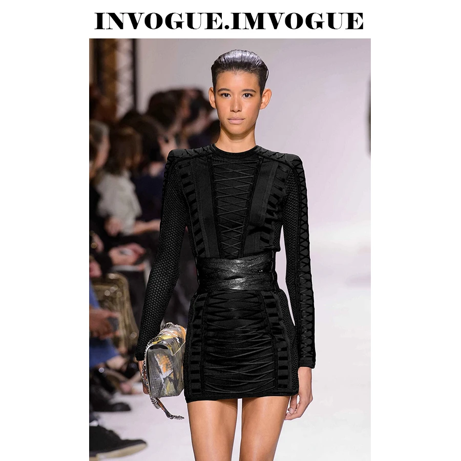 INVOGUE. Женское Сетчатое платье ivogue однотонное облегающее мини на шнуровке с