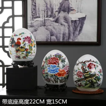 

nordic Decoration Home Jingdezhen Ceramic Vase Arrangement Living Room New Room Wine Cabinet Craft Arrangement Fukui Egg