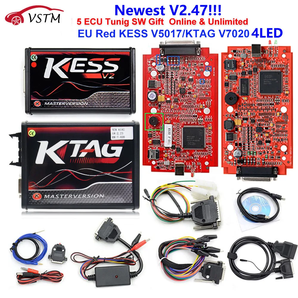 2019 неограниченный жетон! Инструмент для программирования KTAG 7 020 KESS 5 017 ECU K Tag V7.020 SW