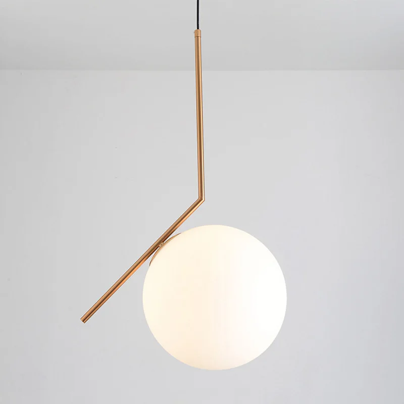 Nordic Style Pendant Light Glass Ball Lampshade Modern LED Pendant Lamp For Dining Room Bedroom Hanging Light Fixtures (19)