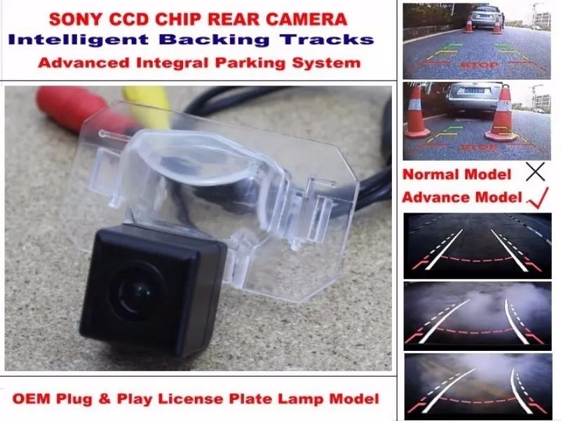Car Trajectory Intelligent Car Tracks Parking  Assistance For Honda Civic 2006~2011 CCD HD Night Vision Rear View Camera (4)