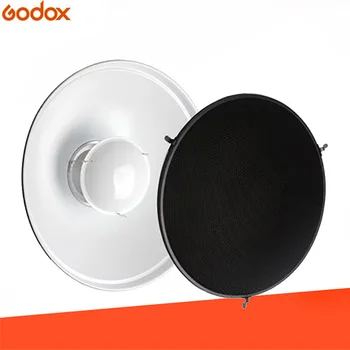 

Godox Photo Studio 55cm/22" Inside white for Bowens Mount Beauty Dish + Honeycomb Grid & Soft Diffuser Sock for Flash Strobe