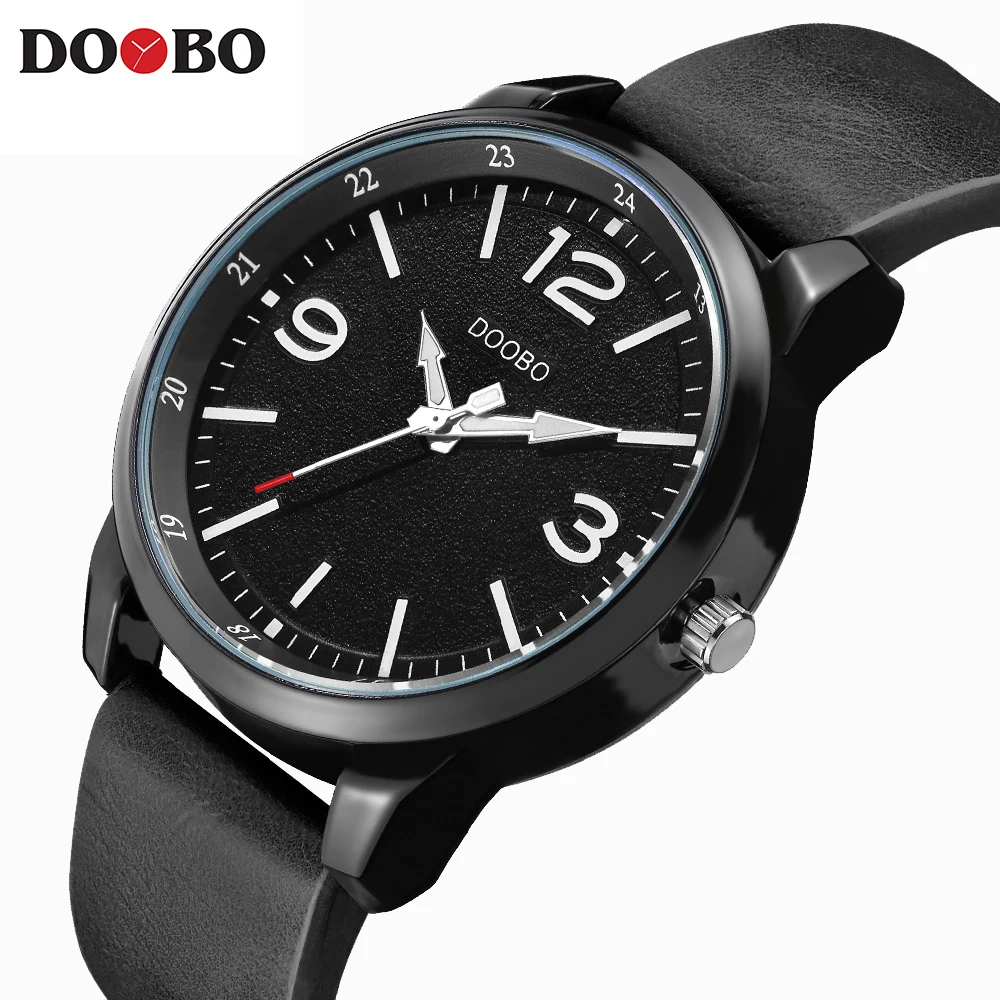 

Brand Luxury Men's Watch Date Day Genuine Leather Strap Sport Watches Male Casual Quartz Watch Men Wristwatch Famous Clock D028