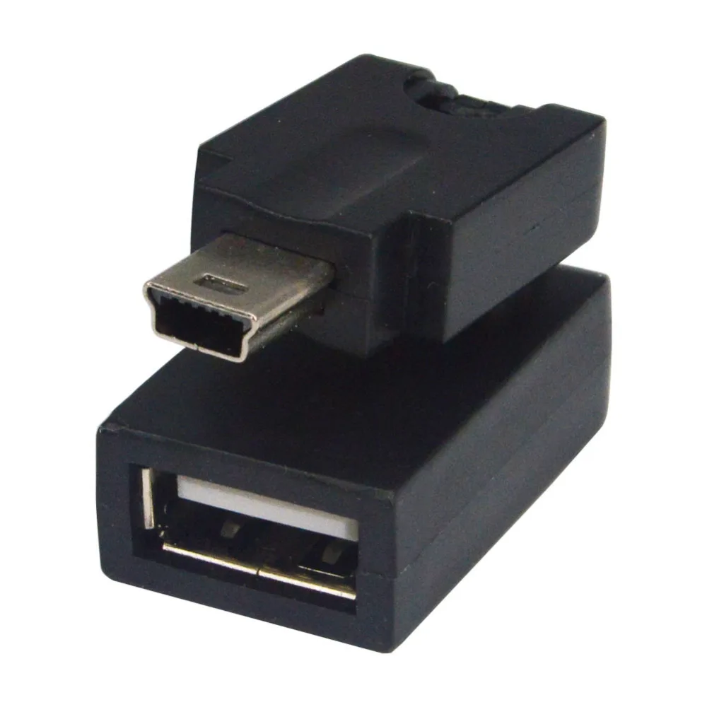 

Conveniently Rotate 360 Degree USB 2.0 Mini 5 Pin Male to USB OTG Female Converter Host Data Cable for tablet PC