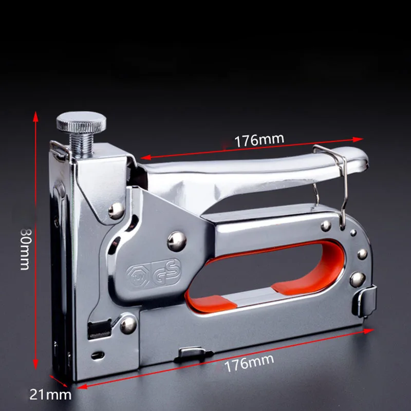 3-way Manual Heavy Duty Hand Nail Gun Furniture Stapler For Framing with 600pc Staples By Free Woodworking Tacker Tools DIY TOOL