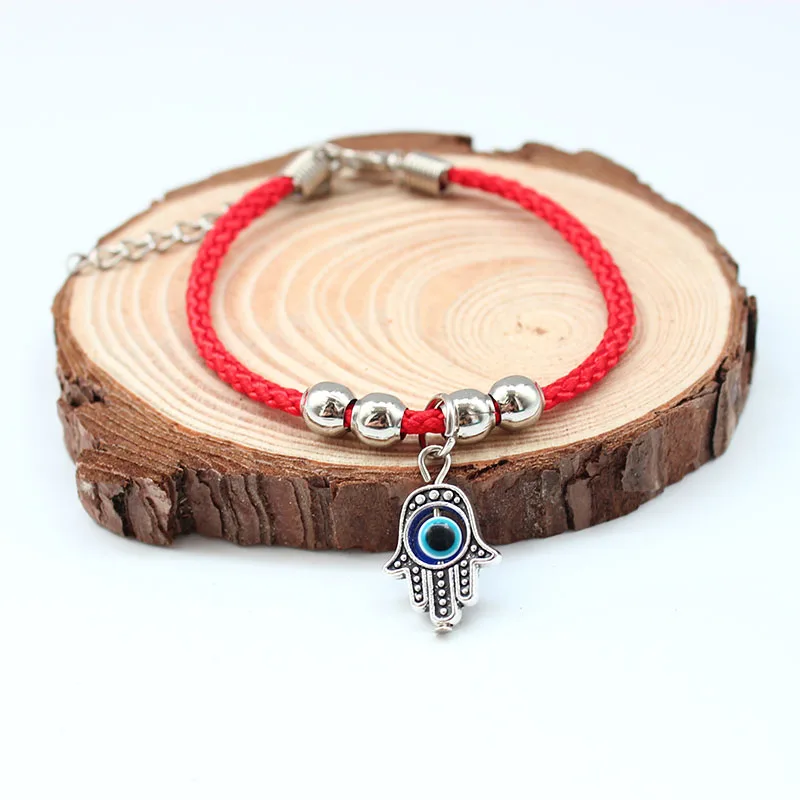 

Fashion Hand Of Fatima Hamsa Red String Bracelet David Of Star Cross Tower Charm Rope Braided Bracelets For Women Jewelry