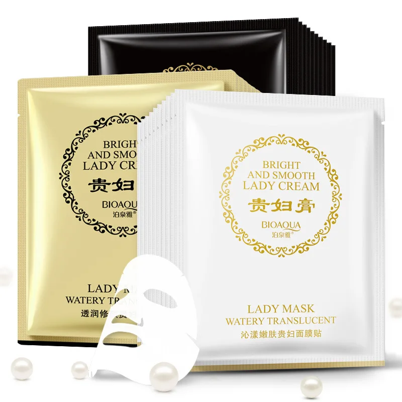 

BIOAQUA 1Pcs Hyaluronic acid Facial Mask Moisturizing Hydrating Skin Care Oil Control Shrink Pore Anti aging Anti wrinkle