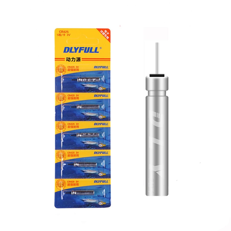 

Funhe 10pcs/lot CR425 Batteries Fishing Float 3V Night Light Lithium Pin Cells Float Bobbers Accessories Fishing Tools Tackles