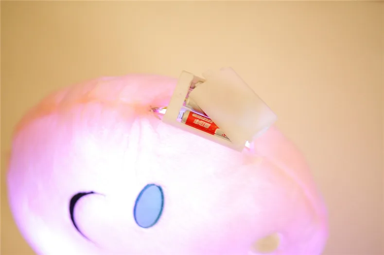 Cheio de Animais Boneca de Pelúcia Criativo Glowing Sorriso Travesseiro Almofada Brilhante Iluminação Kawaii Apaziguar Bebê Brinquedos Luminosos c 33cm 13 Cheap Brinquedos de pelúcia que acendem