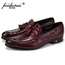 Мода круглый носок без шнуровки КРОКОДИЛ человек повседневная обувь Пояса из натуральной кожи мужской Лоферы для женщин дизайнерская брендовая Удобная Мужская обувь на плоской подошве zh72