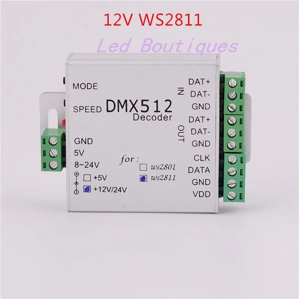 Для детей возрастом от 1 до шт DC12V WS2811 rgb контроллер ws2811IC dmx512 декодер для DC12V 2811 светодиодный полосы DMX512 RGB светодиодный контроллер