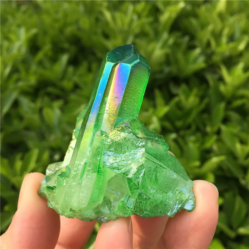 

50g Aura Crystal Cluster Angel Aura Titanium Quartz Crystal Stunning Rainbow Specimen Minerals Reiki Healing Chakra Home