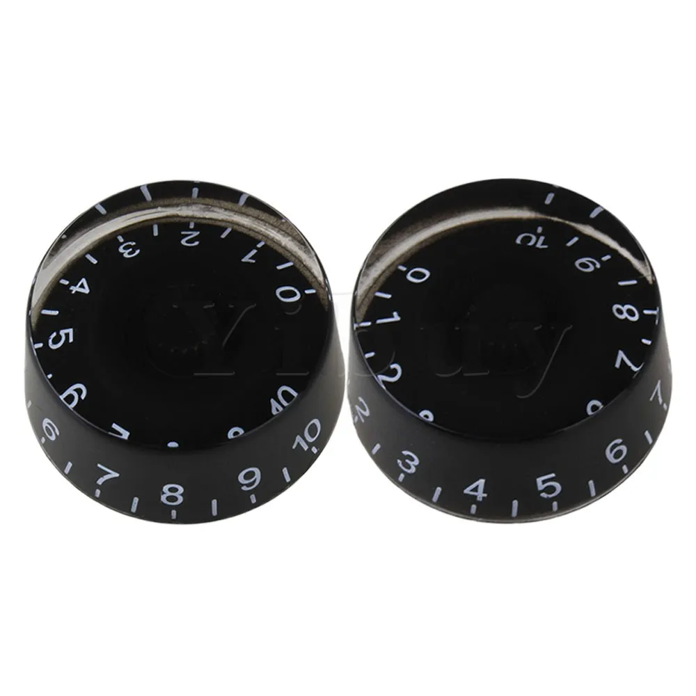 Buy Yibuy 40 x Speed Control Knobs Black with White Number for Electric Guitar