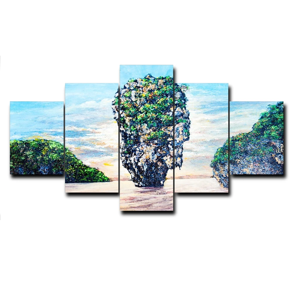 

River Trees Mountains Wallpaper Canvas Painting Calligraphy Bed Living Room Decor Art Prints Home Decoration Pictures Mural