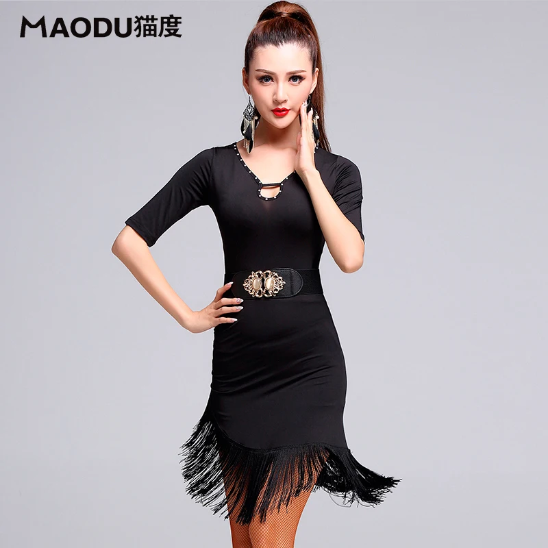 

2017 Limited Special Offer Brand Latin Dance Dress Women Tango Rumba Samba Chacha Costume Ballroom Dressm/l/xl/xxl/xxxl Md6133