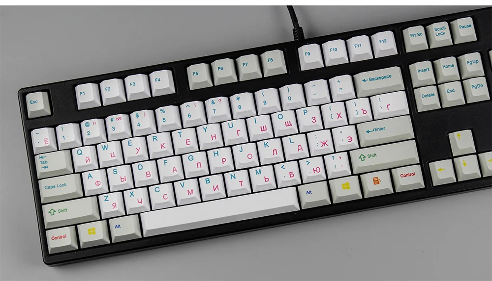 153 клавиш pbt keycap dye subbed 2u 1,75 u shift iso ключи для cherry mx механическая клавиатура полный набор русский keycap